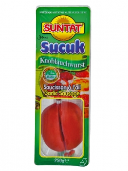 SUNTAT Knoblauchwurst Doppelclip, scharf - Parmak Sucuk acili 250g