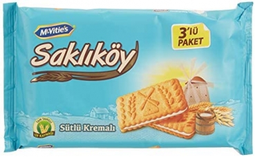 Sakliköy Sütlü Kremali - Kekse mit Milchcreme - McVities 3x88g Ülker