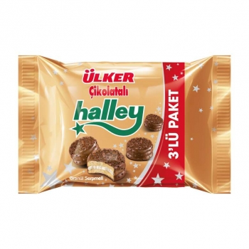 Halley Sütlü Cikolata Kapli Sandvic - Doppelkeks mit Marschmallow Ülker 3x77g