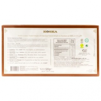 Preview: Koska Turkish Delight Lokum mit Haselnuss 500 g