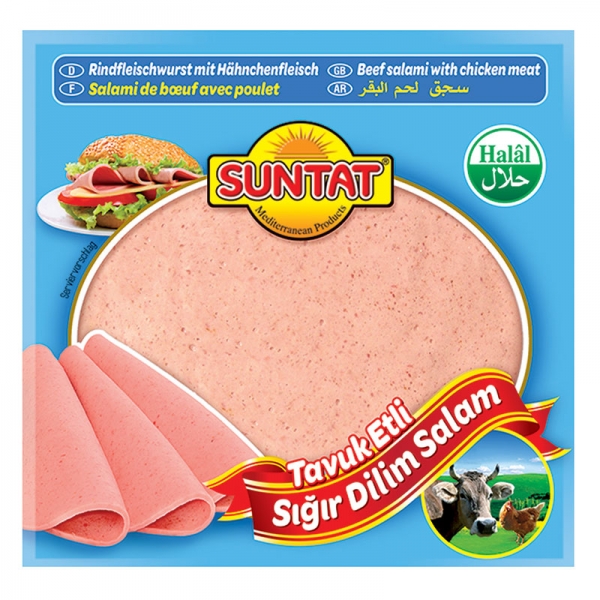 SUNTAT Geflügelfleischwurst m. Rindfleisch - Tavuk Dilim Sigir Etli 200g
