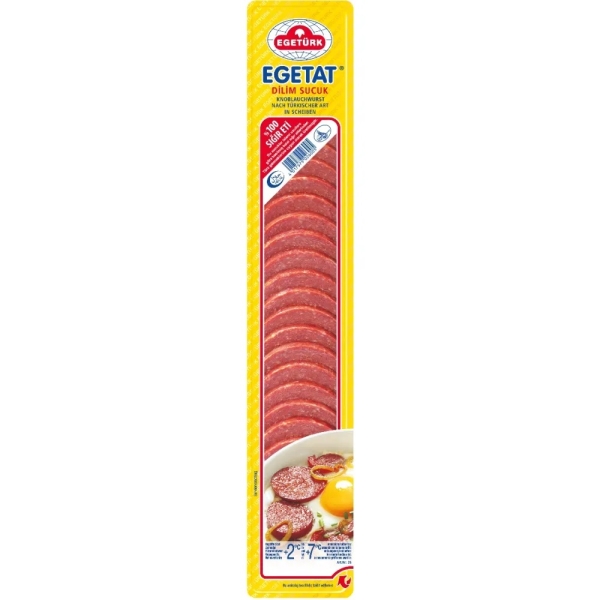 Egetürk Egetat Sucuk Knoblauchwurst Scharf in Scheiben 200g
