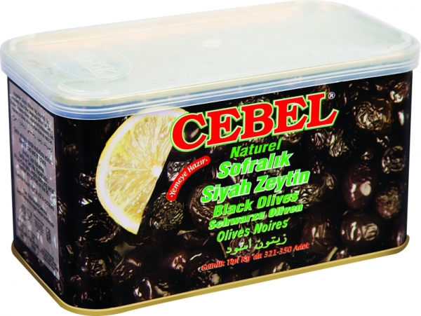 Cebel Natürliche Schwarze Oliven 750g