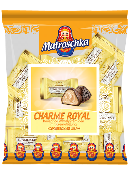 Matroschka "Charme Royal" Knusprige Waffelpyramiden mit Cremefüllung 113 g
