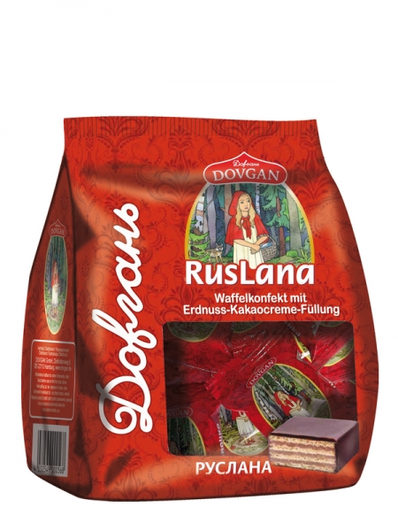 DOVGAN "Ruslana" Waffelkonfekt mit Erdnuss-Kakaocreme-Füllung 200 g