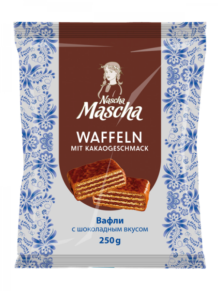Korowa Mascha Waffeln mit Kakaogeschmack, umhüllt mit Glasur 250 g