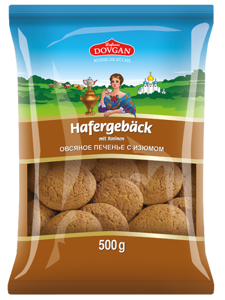 DOVGAN Hafergebäck mit Rosinen 500 g