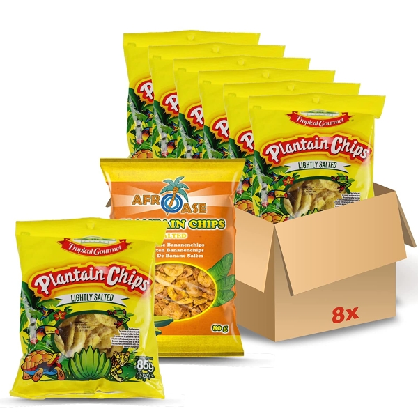Tropical Gourmet Plantain Chips Afroase Salzig