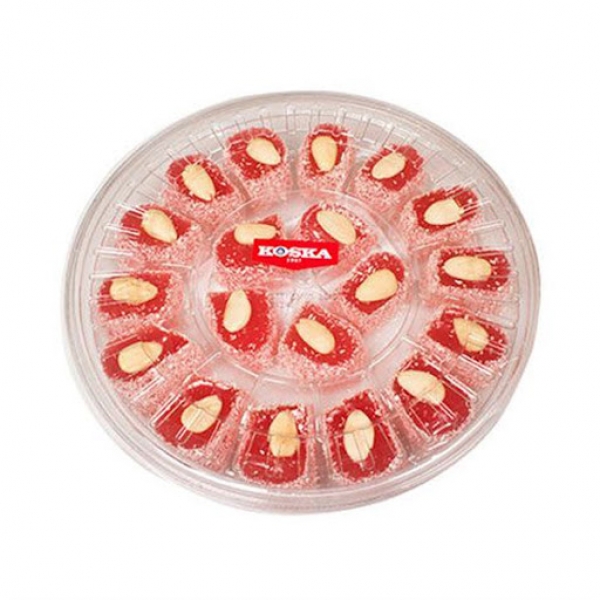 Koska Saray Lokum Gül Aromali Bademli (Turkish Delight mit Mandeln und Rosenaroma) 300g
