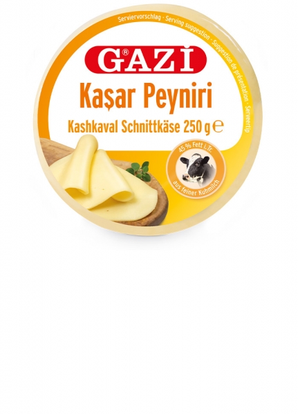 Kasar Peynir 45% - Schnittkäse 400g Gazi