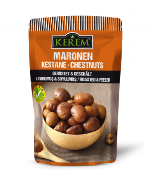 Kerem - Zarte geröstet & geschält Maronen - Kastanien - Kestane 125g