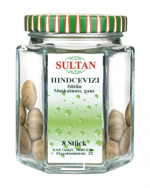 Sultan - Muskatnuss, ganz - Hind cevizi 8 Stück
