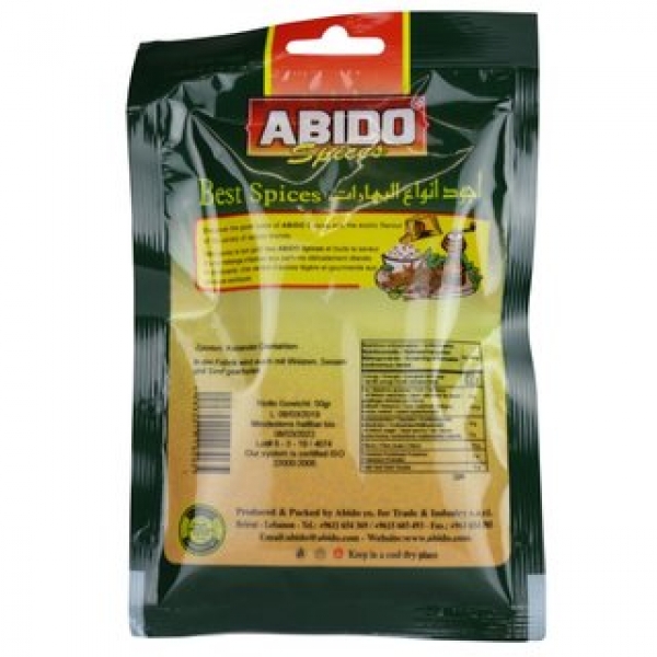 Abido orientalische Grundgewürze im 8er Set (50 g pro Packung)
