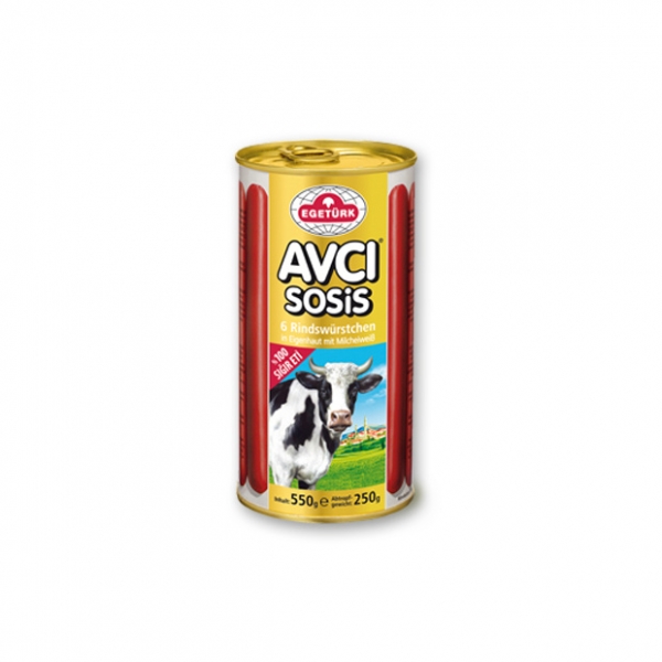 Egetürk - Rindswürstchen - Avci - Abtropfgewicht 250g Füllgewicht 550g