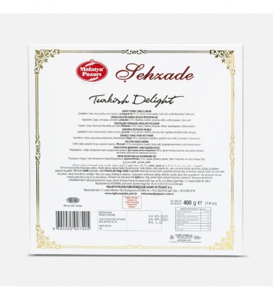 Lokum mit Pistazien (extra geröstet) 400g | Malatya Pazari