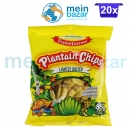 Tropical Gourmet Plantain Koch Bananen Chips leicht gesalzen (Salted) Bananenchips - Hafif tuzlu Muz Chips 20x85 g